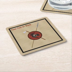 Porta-copo De Papel Quadrado Viajando O Escudo E As Armas