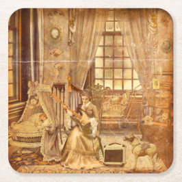 Porta-copo De Papel Quadrado Victorian Lullaby