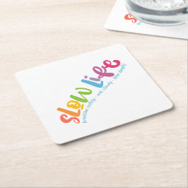 Porta-copo De Papel Quadrado Vida lenta