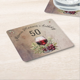 Porta-copo De Papel Quadrado Vidro Vidro Vidro Azeitolor 50º Aniversário