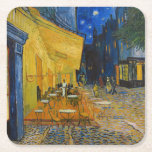 Porta-copo De Papel Quadrado Vincent van Gogh - Cafe Terrace à Noite<br><div class="desc">Cafe Terrace no Place du Forum na Noite - Vincent van Gogh,  1888</div>