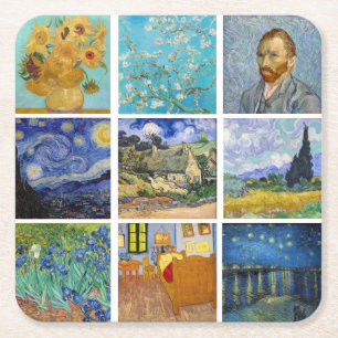 Porta-copo De Papel Quadrado Vincent Van Gogh - Grelha de Mastercastas
