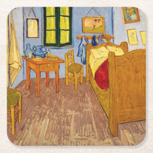 Porta-copo De Papel Quadrado Vincent van Gogh - Quarto de Vincent em Arles