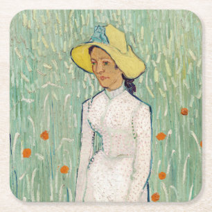 Porta-copo De Papel Quadrado Vincent van Gogh - Rapariga de Branco