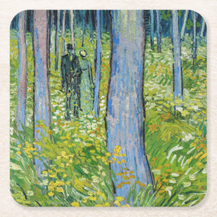 Porta-copo De Papel Quadrado Vincent van Gogh - Sub-Crescimento com Dois Número