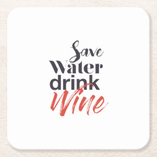 Porta-copo De Papel Quadrado Vinho moderno, divertido, criativo, engraçado para
