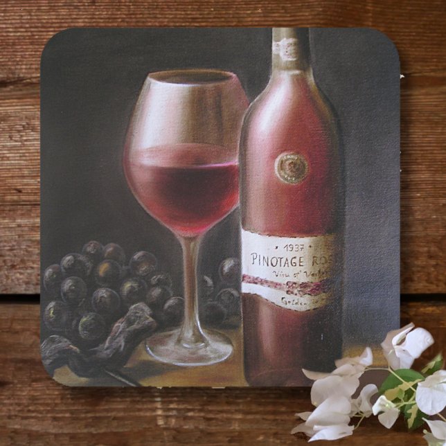 Porta-copo De Papel Quadrado Vinho tinto (Criador carregado)