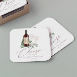 Porta-copo De Papel Quadrado Vinho Vermelho Vinho Vidro Botânico Viva a Amor<br><div class="desc">Estas portas copos elegantes com temas de provando de vinho são perfeitas para chás de panela, festas de noivado ou jantadas de ensaio alojadas numa adega, sala de provando ou vinhedo. Design apresenta uma garrafa de vinho tinto arrojado e dois copos de vinho e adornada com folhas de eucalipto e...</div>