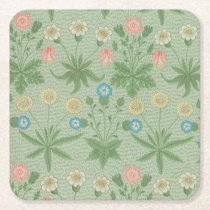 Porta-copo De Papel Quadrado Vintage Daisy - William Morris Floral Pattern