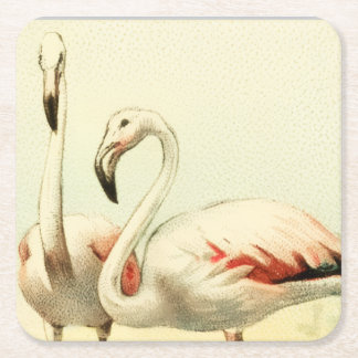 Porta-copo De Papel Quadrado Vintage Flamingo
