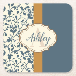 Porta-copo De Papel Quadrado Vintage Floral