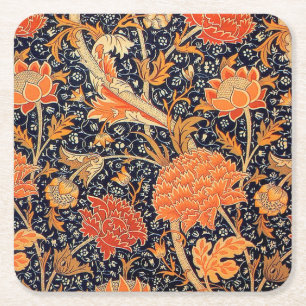 Porta-copo De Papel Quadrado Vintage Floral Pattern, William Morris