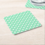 Porta-copo De Papel Quadrado Vintage Mint Green White Pontos Trendentes Legais<br><div class="desc">Vintage Mint Green White Dots Elegante Trendy Modelo,  Porta copos de Papel Quadrado.</div>