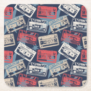 Porta-copo De Papel Quadrado Vintage, Vintage, sem costura