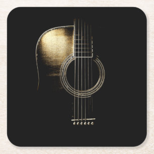 Porta-copo De Papel Quadrado Violão Acústico Lite