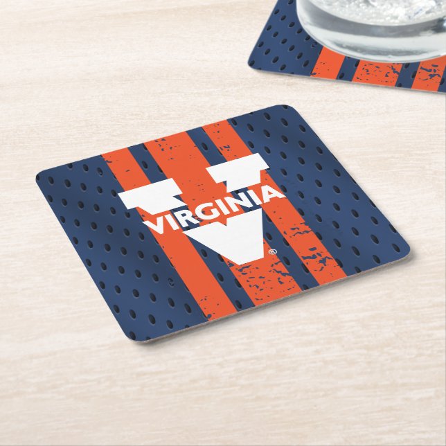 Porta-copo De Papel Quadrado Virginia Cavaliers Jersey (Inclinado)