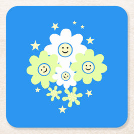 Porta-copo De Papel Quadrado Visitas e Estrelas