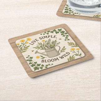 Porta-copo De Papel Quadrado Viva Simples, Floresça Selvagem