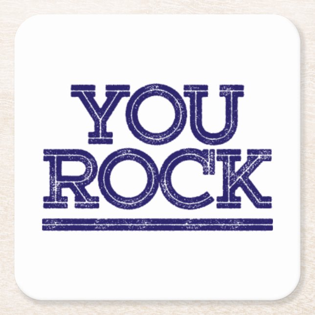 Porta-copo De Papel Quadrado Você balança (Frente)