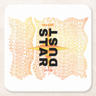 Porta-copo De Papel Quadrado "VOCÊ É A MINHA Porta copos FAVORITA"