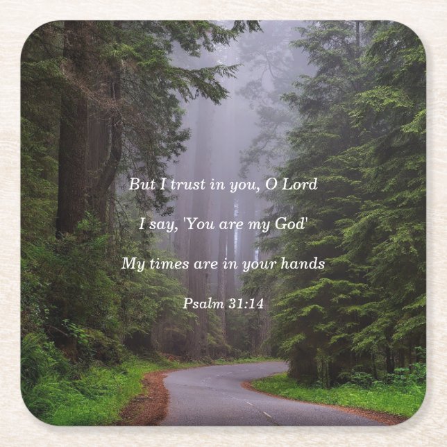 Porta-copo De Papel Quadrado Você é minha Porta copos de Deus (Frente)