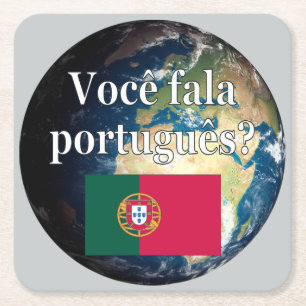 Porta-copo De Papel Quadrado Você fala português? Português. Sinalizador e Terr