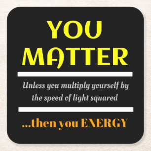 Porta-copo De Papel Quadrado Você Importa A Diversão Do Science Pun