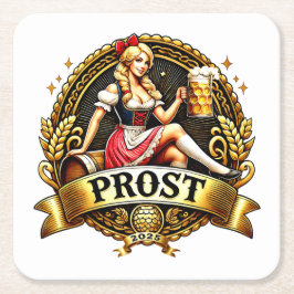 Porta-copo De Papel Quadrado Volksfest - Prost - Kirchweih Dirndl 2025