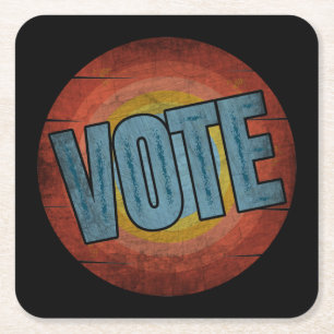 PORTA-COPO DE PAPEL QUADRADO VOTAÇÃO VINTAGEM