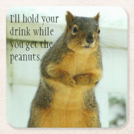 Porta-copo De Papel Quadrado Vou segurar sua bebida... a porta copos de papel d