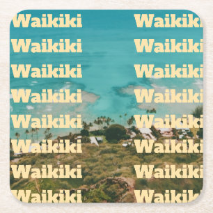 Porta-copo De Papel Quadrado Waikiki, Honolulu, Oahu, Havaí
