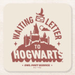 Porta-copo De Papel Quadrado Waiting for my Letter to HOGWARTS™<br><div class="desc">Still waiting on your owl? This charming “Waiting on My Letter to Hogwarts™” design perfectly captures the hopeful anticipation of every aspiring witch or wizard. Featuring a vintage-inspired Hogwarts silhouette, a soaring owl delivering a letter, and classic “Owl Post Service” typography, this design blends nostalgia with wizarding whimsy. It’s a...</div>
