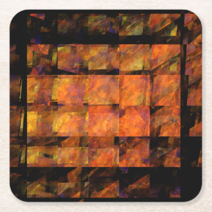 Porta-copo De Papel Quadrado Wall Abstrato Art