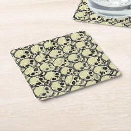 Porta-copo De Papel Quadrado Wall o' Skulls