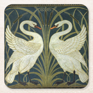 Porta-copo De Papel Quadrado Walter Crane Swan & Rush e Iris Vitoriano