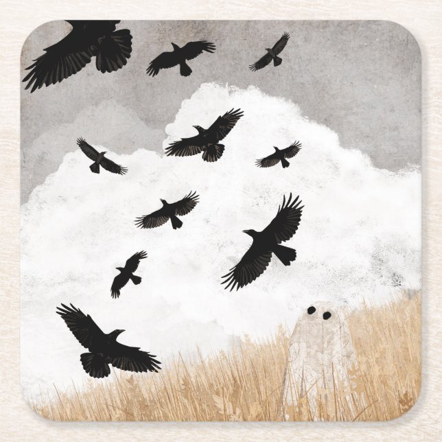 Porta-copo De Papel Quadrado Walter & The Crows (Frente)