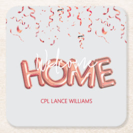 Porta-copo De Papel Quadrado Welcome Home Patriotic Military Hero Party