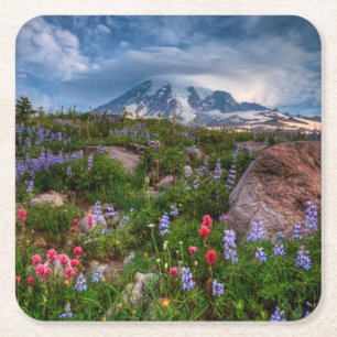 Porta-copo De Papel Quadrado Wildflowers