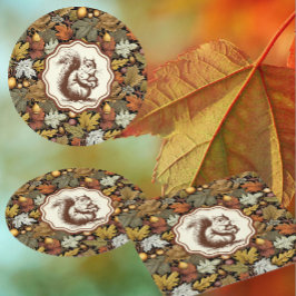 Porta-copo De Papel Quadrado William Morris Autumn Leaves com Esquilo Retro