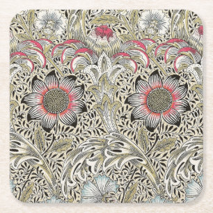 Porta-copo De Papel Quadrado William Morris Corncockle wallpaper floral