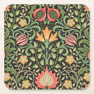 Porta-copo De Papel Quadrado William Morris Persian Floral Antique