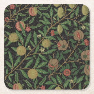 Porta-copo De Papel Quadrado William Morris Pomegranate Fruta clássica