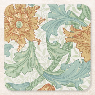 Porta-copo De Papel Quadrado William Morris Solteiro Stem Floral Patterno