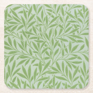 Porta-copo De Papel Quadrado William Morris Willow Flor Classic Verde