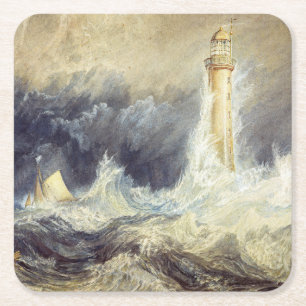 Porta-copo De Papel Quadrado William Turner - Farol de Bell Rock