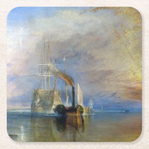 Porta-copo De Papel Quadrado William Turner - O Fighting Temeraire