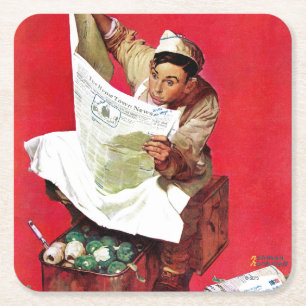 Porta-copo De Papel Quadrado Willie Gillis em K.P