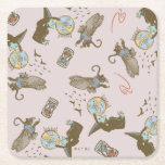 Porta-copo De Papel Quadrado Wizard of Oz™ Wicked Witch™ Crystal Ball Pattern<br><div class="desc">Add a touch of wickedly whimsical charm to your collection with this enchanting, vintage-inspired pattern featuring iconic characters from The Wizard of Oz. Showcasing the mysterious Wicked Witch alongside her winged monkeys, magical crystal ball, swirling skies, and hourglasses, this design captures the darker, spellbinding side of the beloved classic. The...</div>