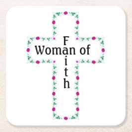 Porta-copo De Papel Quadrado Woman of faith