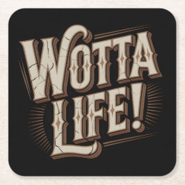 Porta-copo De Papel Quadrado Wotta Life Coasters